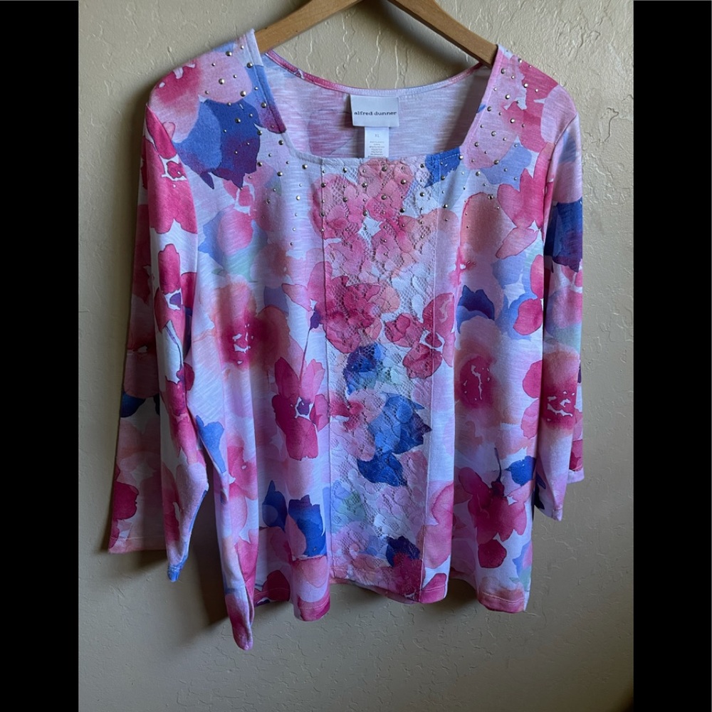 Alfred Dunner 3/4 Sleeve Top